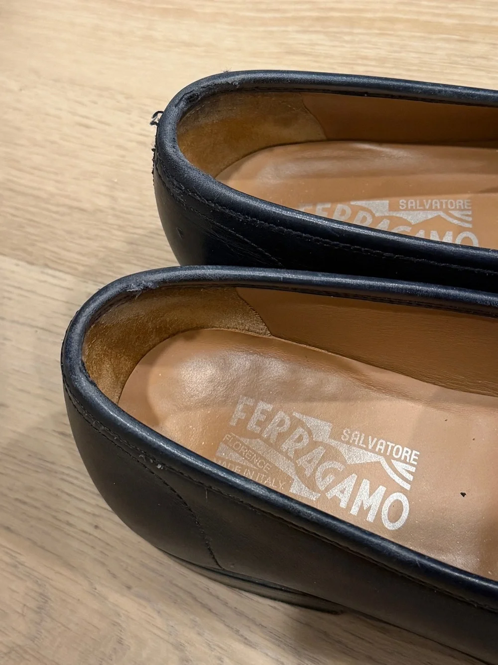Salvatore Ferragamo Black Leather Bit Loafers